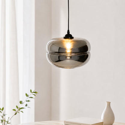 Smoky Grey Glass Pendant Light