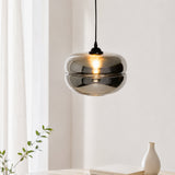 Smoky Grey Glass Pendant Light