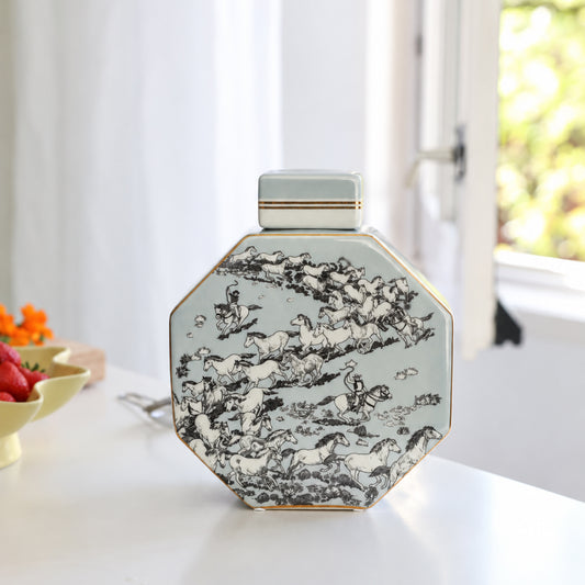 Speckled Decorative Ceramic Temple & Ginger Jar - Small