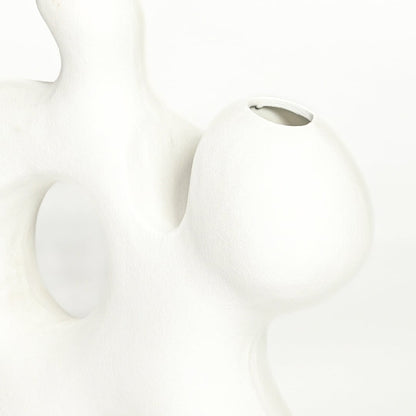 sporadic white ceramic vase closeup 1