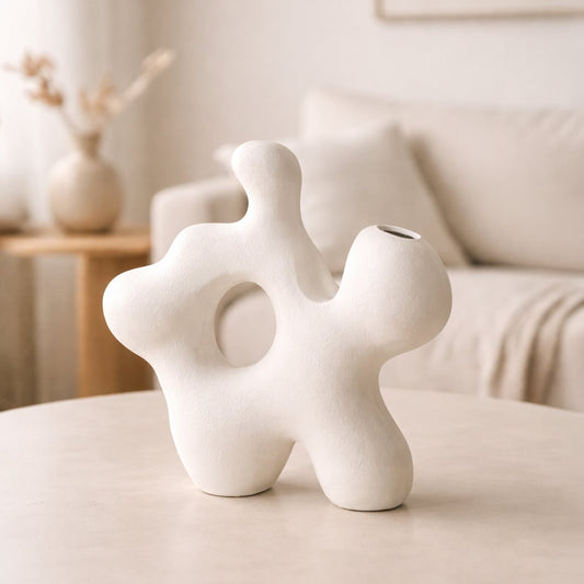 sporadic white ceramic vase main lifestyle
