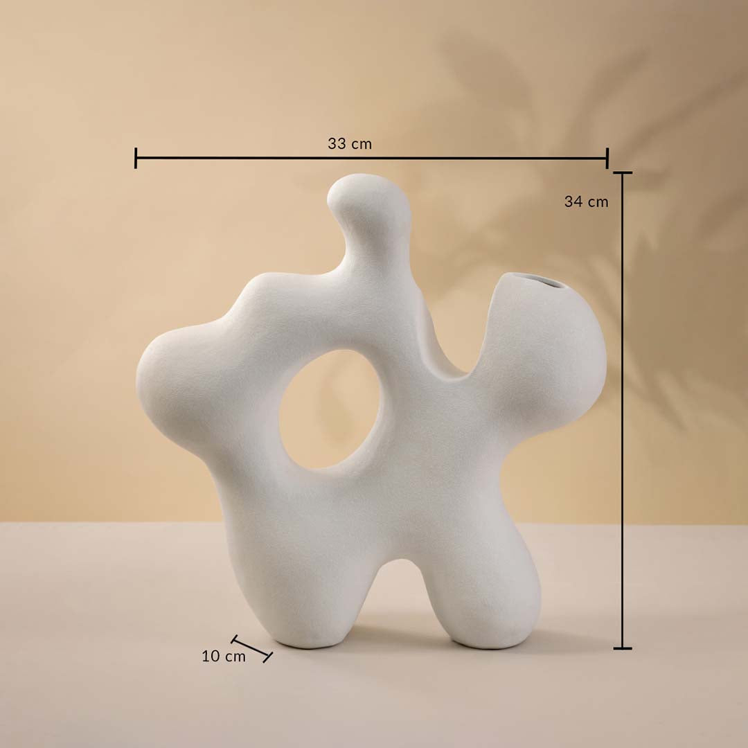 Sporadic White Ceramic Vase