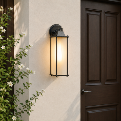 Stream Outdoor Wall Light - White Glass
