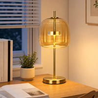 Sunbeam Glass Table Lamp - Amber