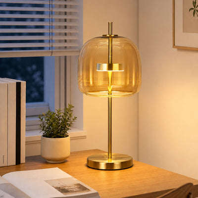 Sunbeam Glass Table Lamp - Amber