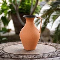 Natural terracotta decorative vase for living room console table dining table and modern home décor styling.