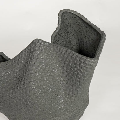 tall monolith ceramic vase closeup