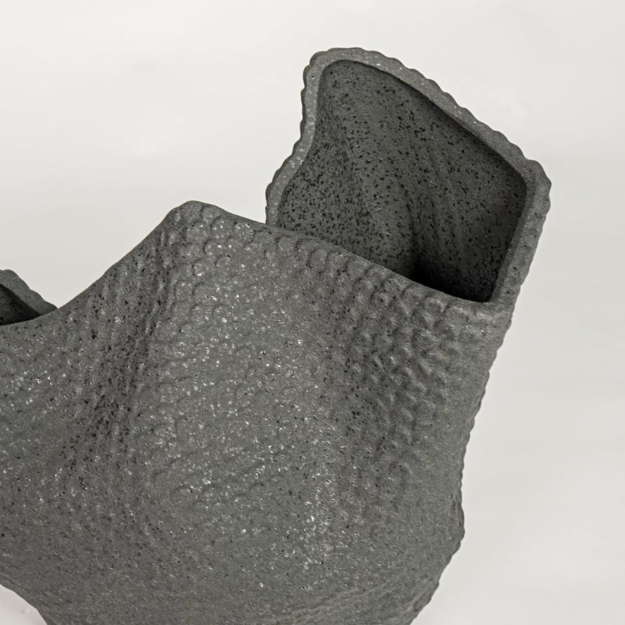 tall monolith ceramic vase closeup