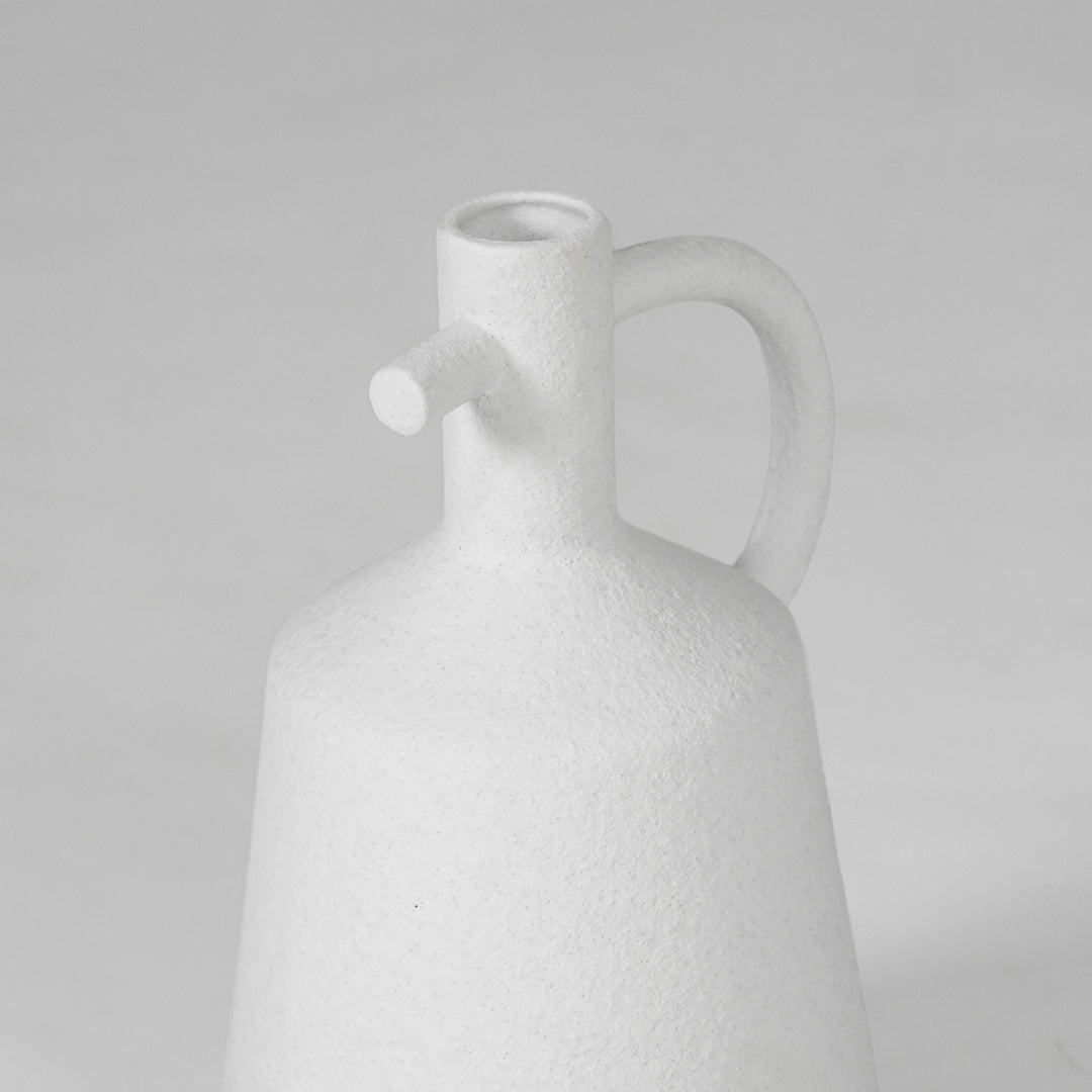 Tampa Jug Ceramic Vase - White