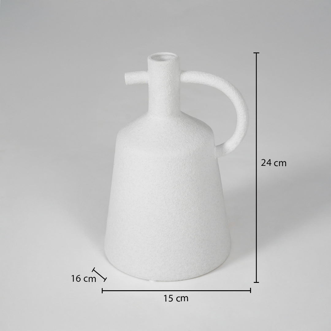 Tampa Jug Ceramic Vase - White