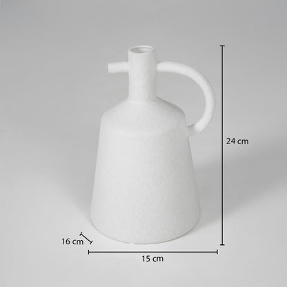Tampa Jug Ceramic Vase - White