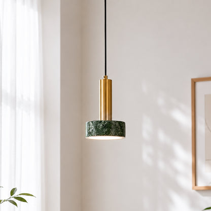 Tiered Marble Hanging Light - Green