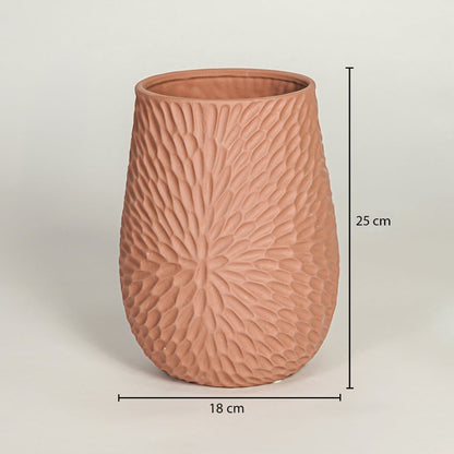 Green ceramic double tube vase size height 24 cm width 12 cm depth 8 cm shown in measurement reference image.