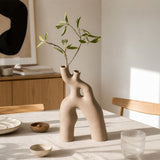 Tree Brance Ceramic Vase - Brown