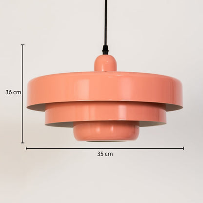 triple layer disc macaron cake pendant light pink dimensions