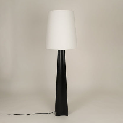 Tripura Black Floor Lamp Light Off White Background