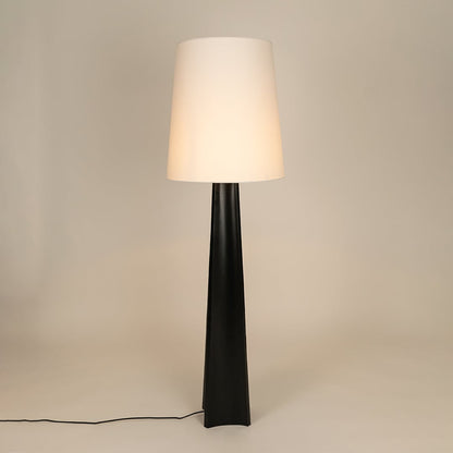 Tripura Black Floor Lamp Light On White Background