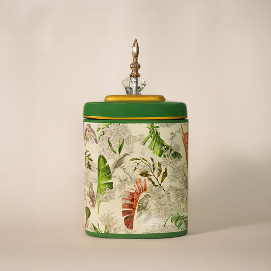 Tropical Leaves Jar - Medium