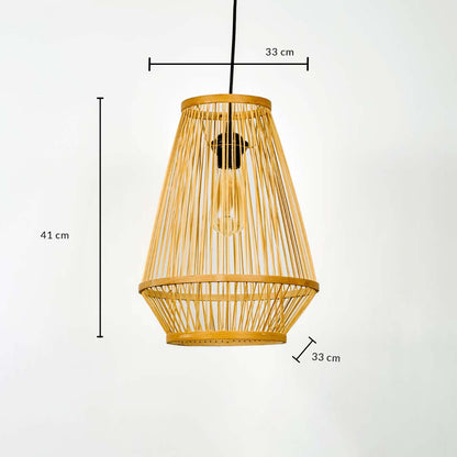 Trumpet Bamboo Pendant Lamp Dimensions