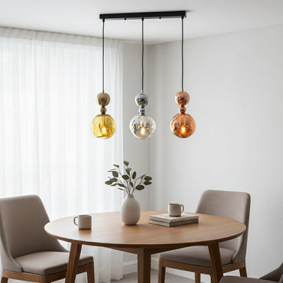 Umbra 3-Light Rectangular Cluster Pendant Light With Black Ceiling Plate