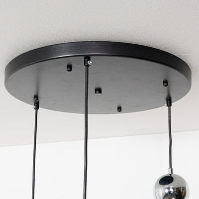 Umbra 3-Light Round Cluster Pendant Light With Black Ceiling Plate