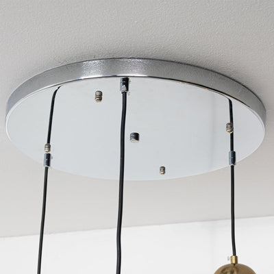 Umbra 3-Light Round Cluster Pendant Light With Chrome Ceiling Plate