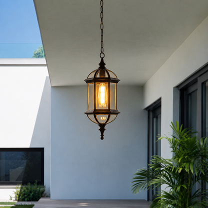 Valencia Black Hanging Light Small - Transparent