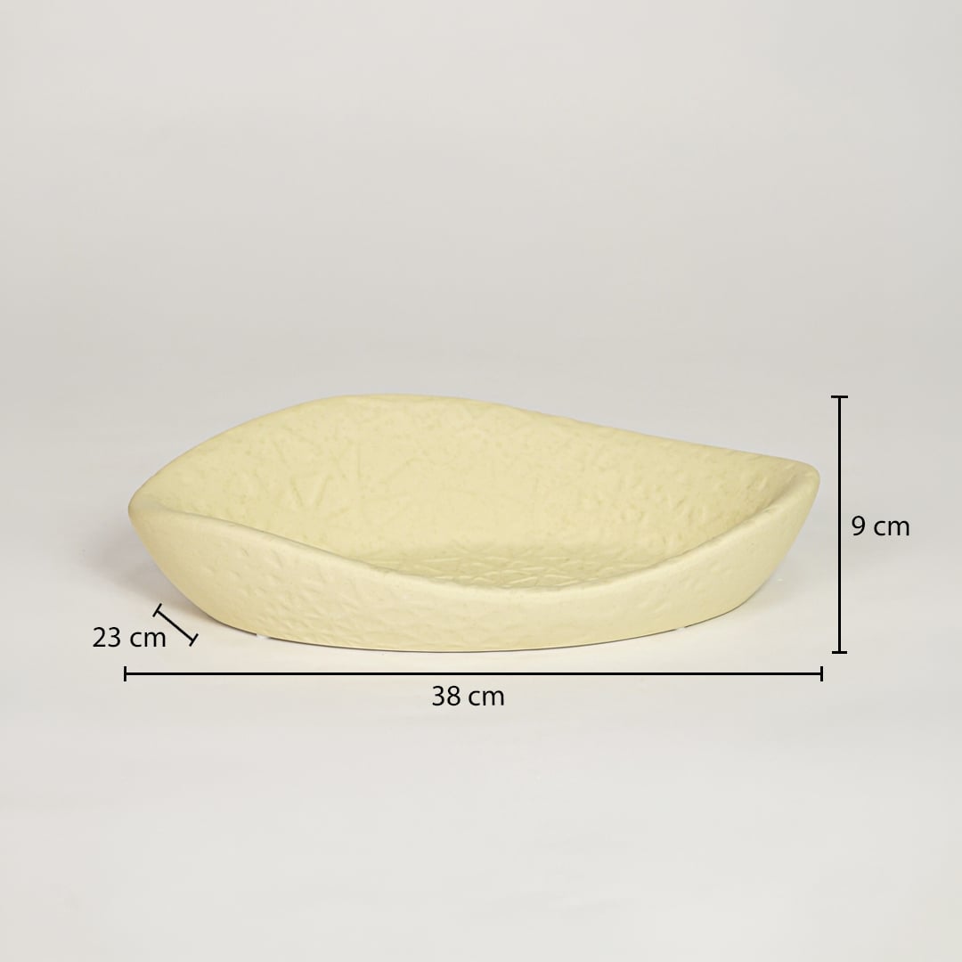 valerie eliptical ceramic tray green dimensions