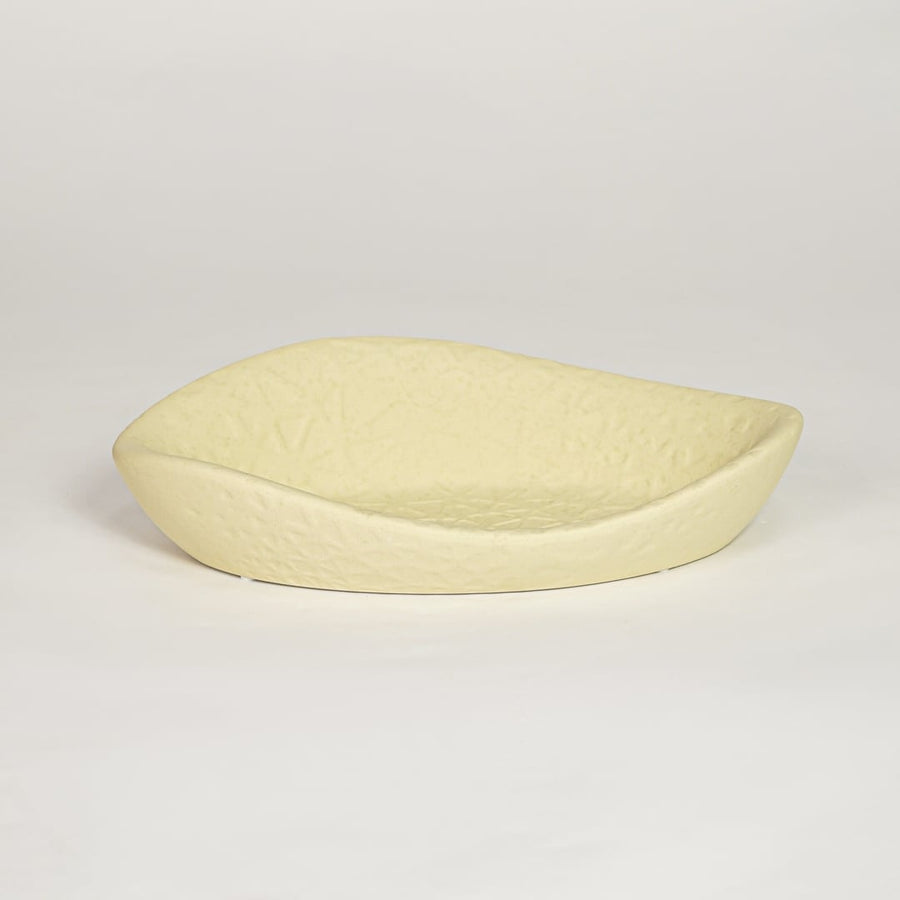 valerie eliptical ceramic tray green white background