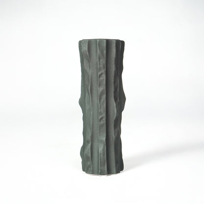 Veld Black Ceramic Candle Holder - Large