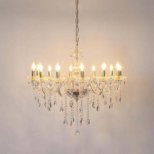 Velora 12-Light Candle Chandelier - Gold