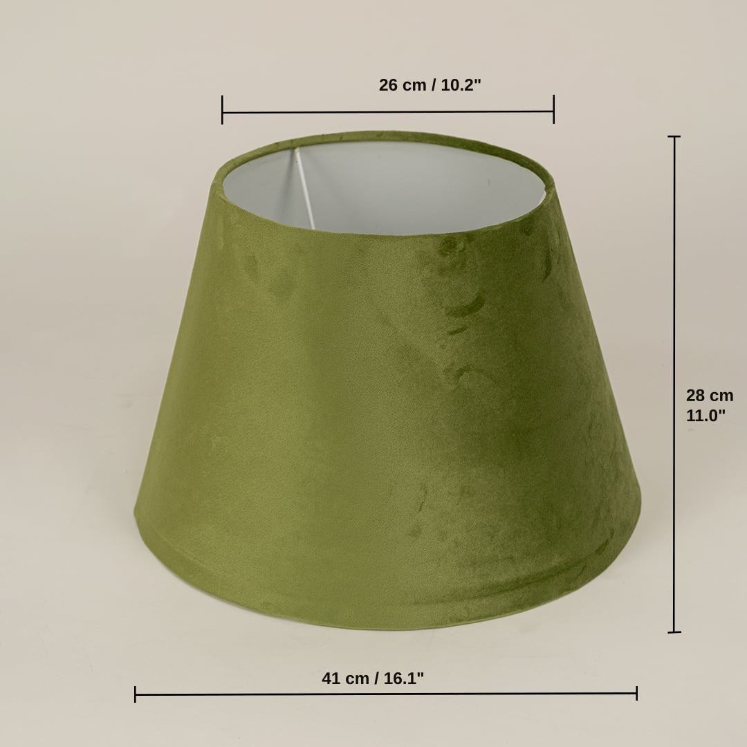 Atlas Lamp Shade - Green, 28 x 41 x 26 cm (11.0 x 16.1 x 10.2 inches) dimensions