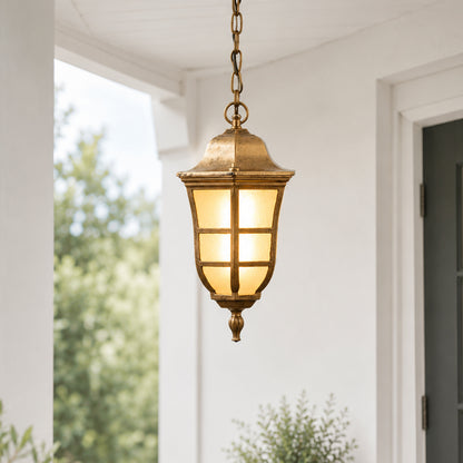 Victorian Era Outdoor Hanging Lamp - Bronze