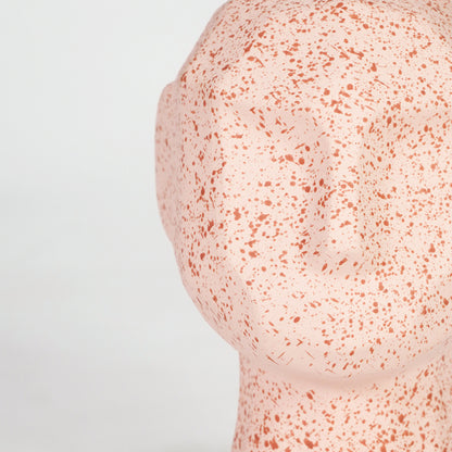 Vintage Peach Speckled Ceramic Mannequin Head