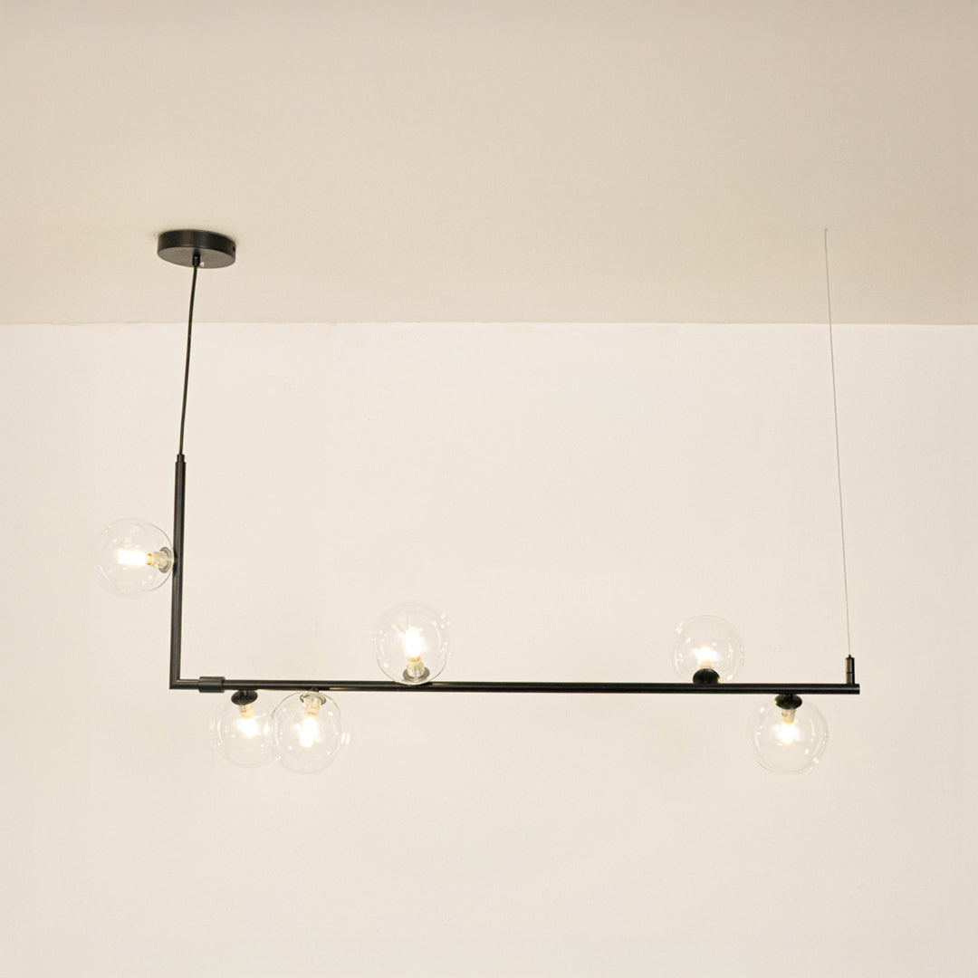 Volado 6-Light Linear Chandelier - Black