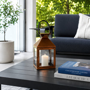 Claire Metal Lantern Rose Gold - Small