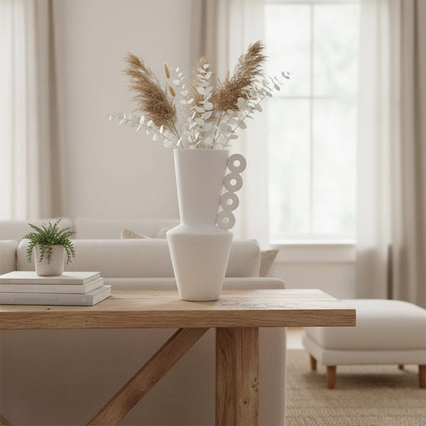 White Pot Ceramic Vase