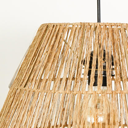 Woven Jute Stripe Pendant Lamp