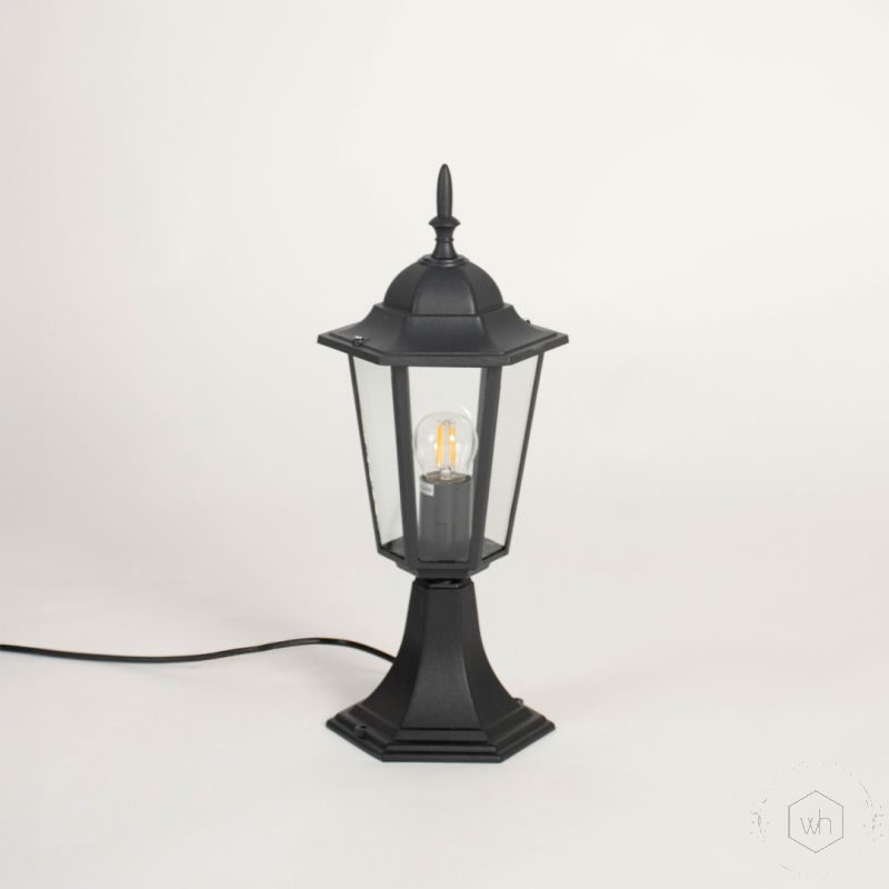 heritage outdoor gate light small light off white background