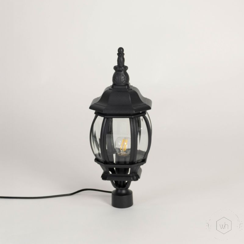 pumpkin outdoor gate light small light off white background