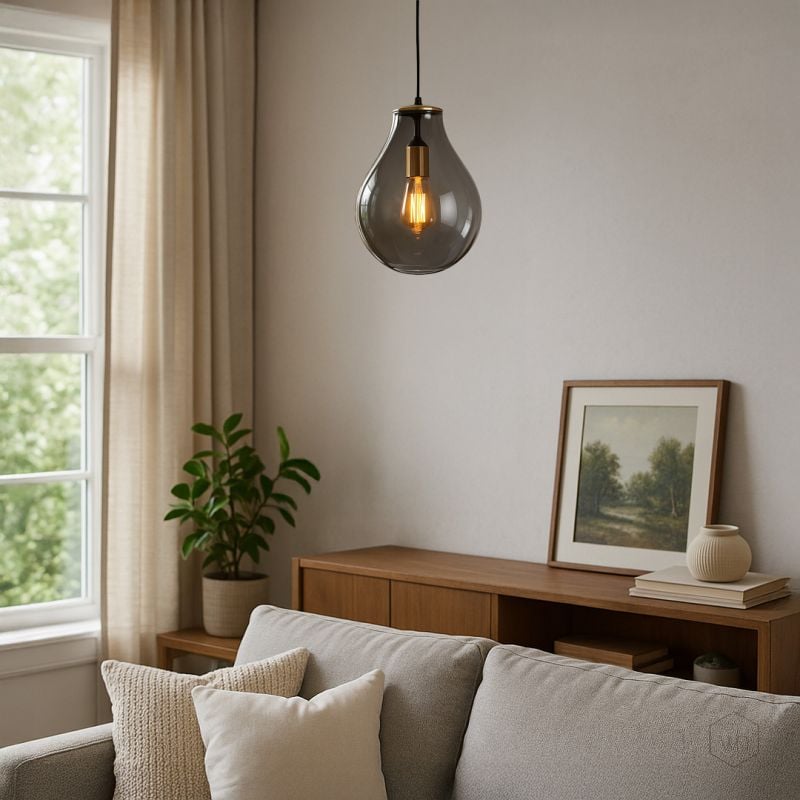 Modern Glass Shade Hanging Pendant Light Lifestyle