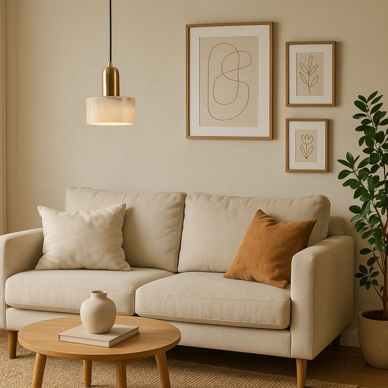 Marble Pendant Light White Lifestyle