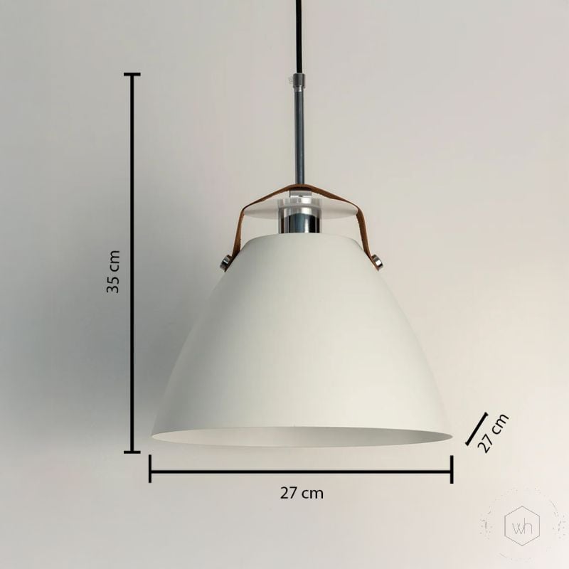 Minimal Nordic Pendant Light White Dimensions