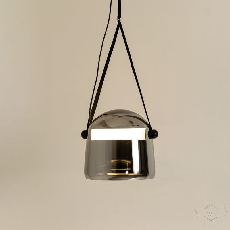 Mona Pendant Light Smoky Light On White Background