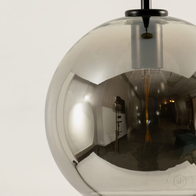 LukLoy Loft Modern Pendant Light Chrome Closeup