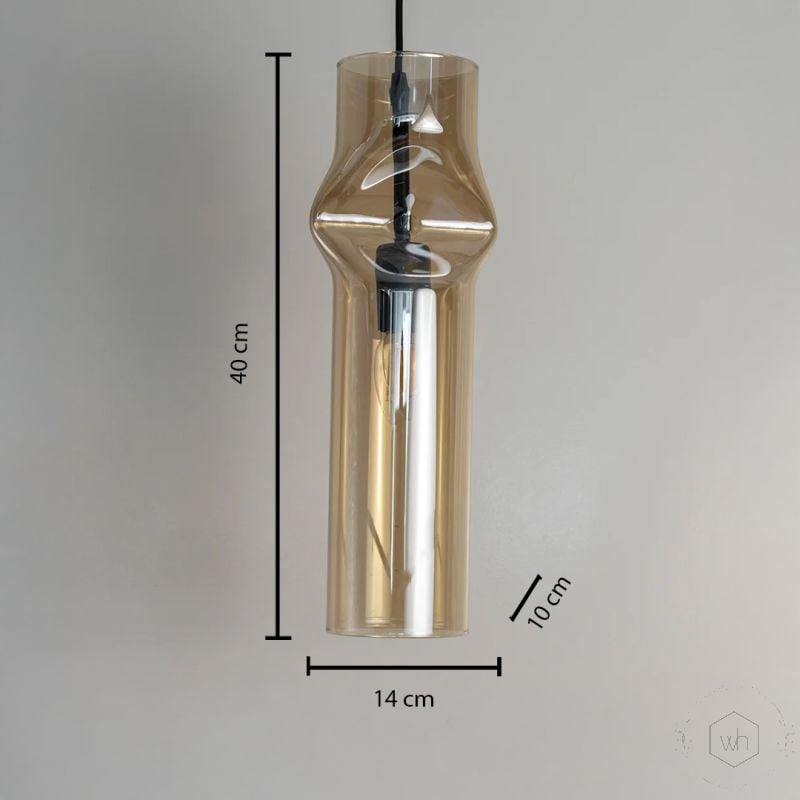 Press Pendant Light Amber Dimensions