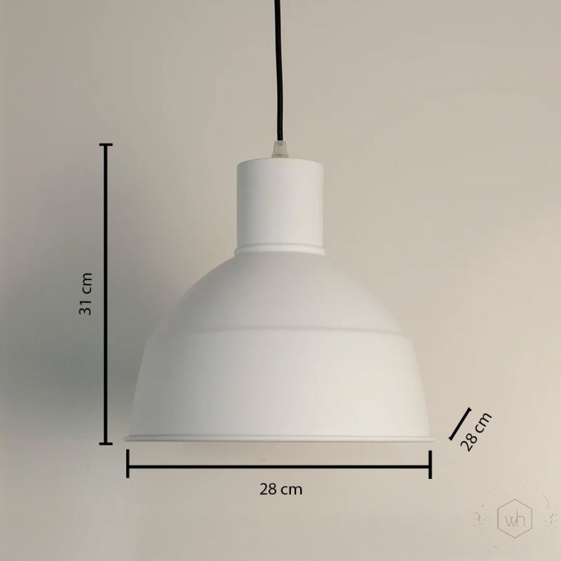 Gloria White Pendant light Dimensions