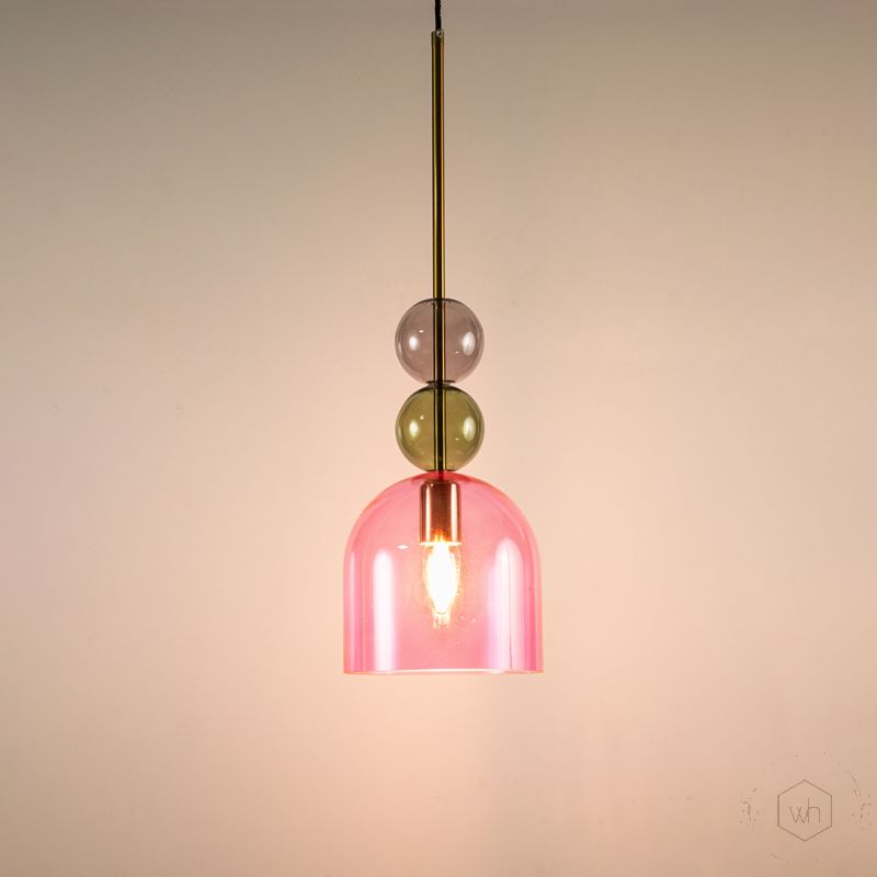 Kaleido Glass Pendant Lights - SmallLight On White Background