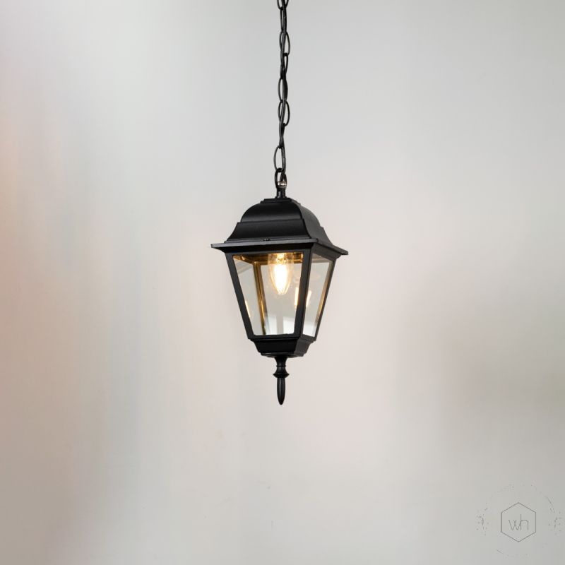 Mid-Century Outdoor Hanging Light - Small Light On White Background