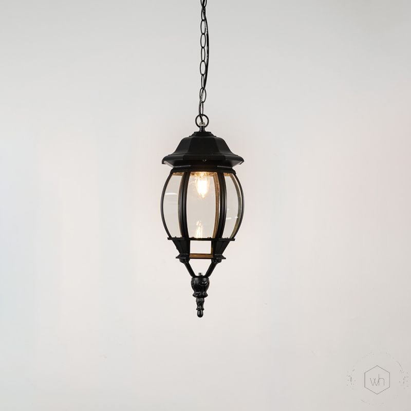 Pumpkin Outdoor Pendant Light - Large Light On White Background